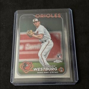 Topps Orioles Jordan Westburg Chrome Rookie Debut Card